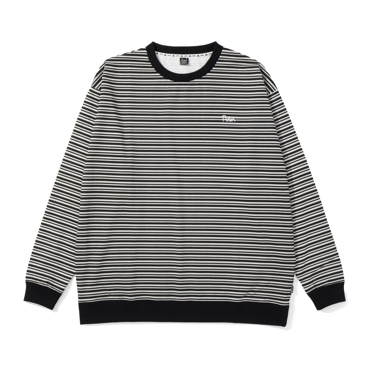 STRIPED LIGHTWT CREW