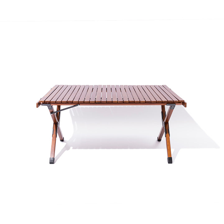 AJUSTABLE ROLLTOP WOOD TABLE