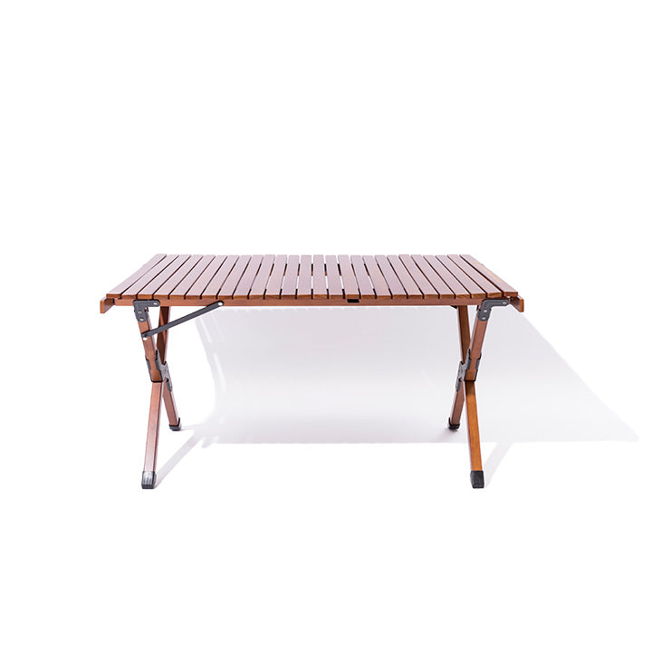 AJUSTABLE ROLLTOP WOOD TABLE