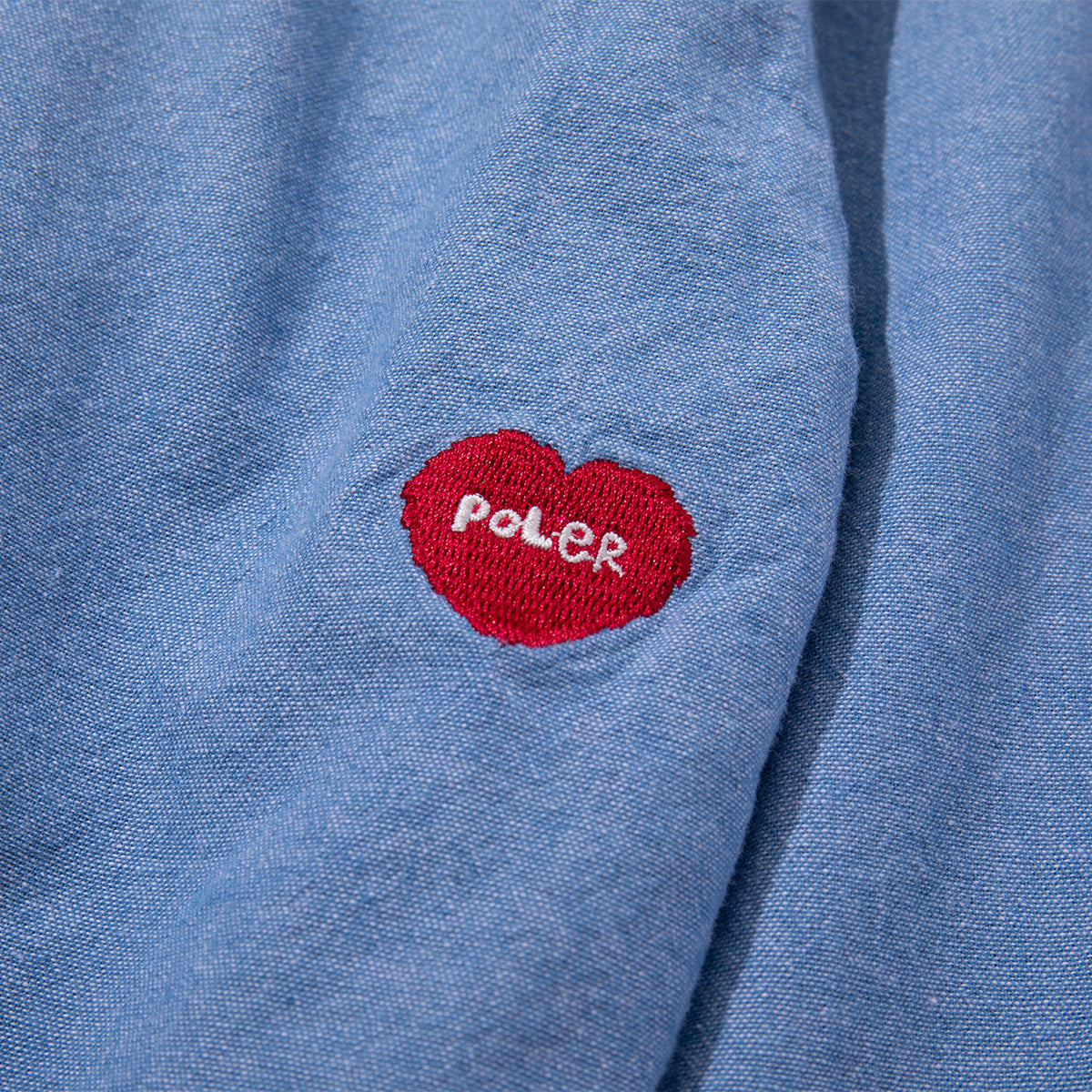 EMB POCKET CHAMBRAY L/S SHIRTS