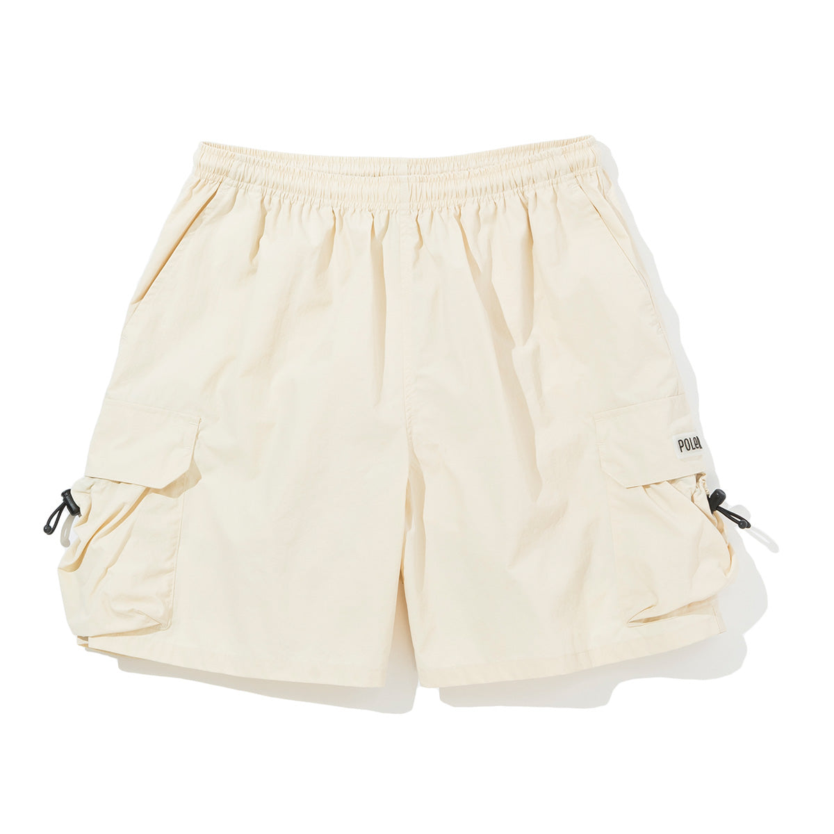 SHIRRING NYLON WIDE CARGO SHORTS