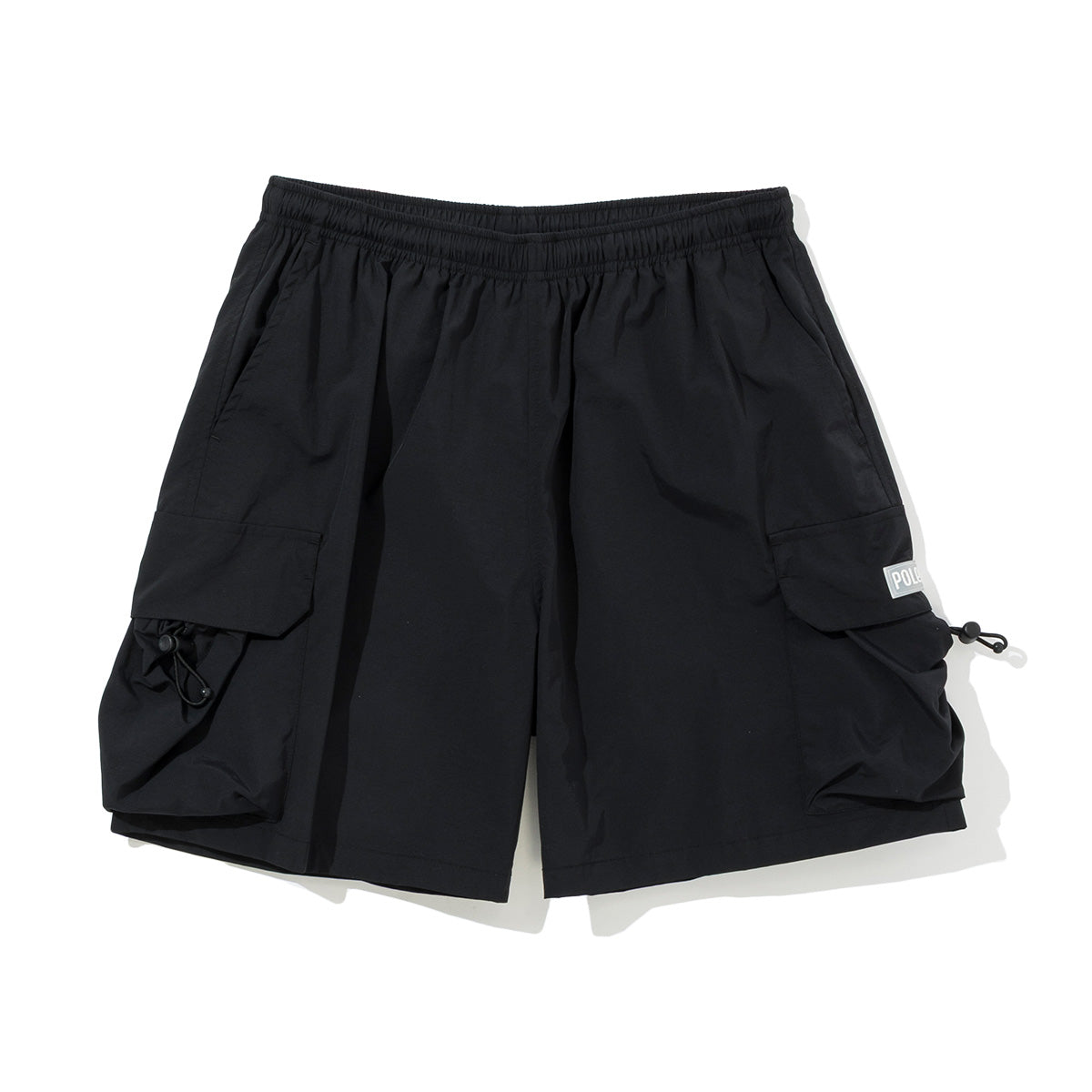 SHIRRING NYLON WIDE CARGO SHORTS