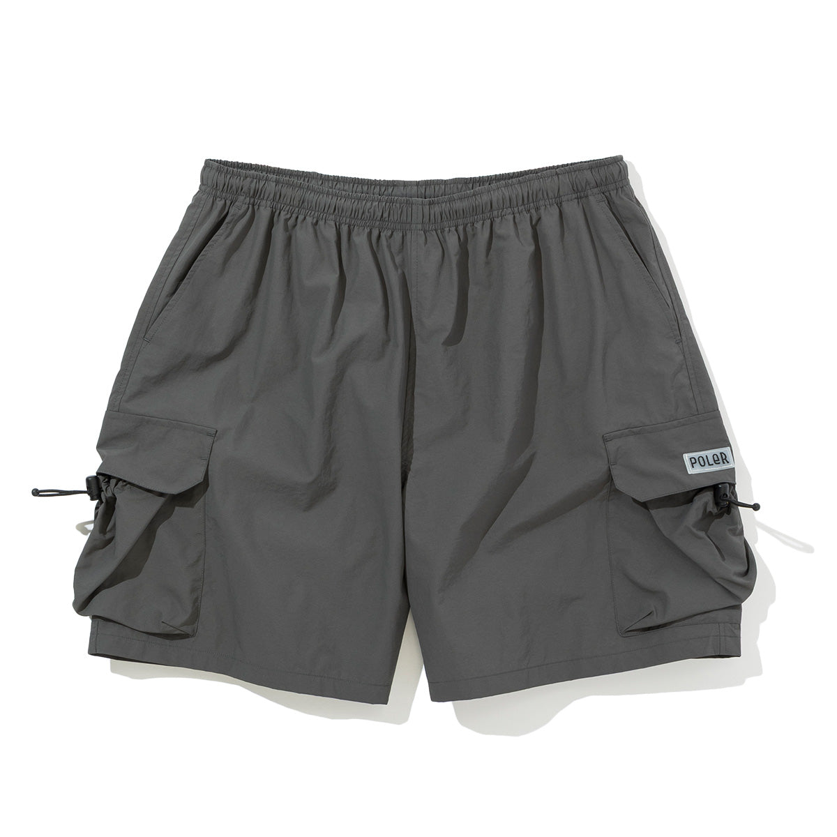 SHIRRING NYLON WIDE CARGO SHORTS