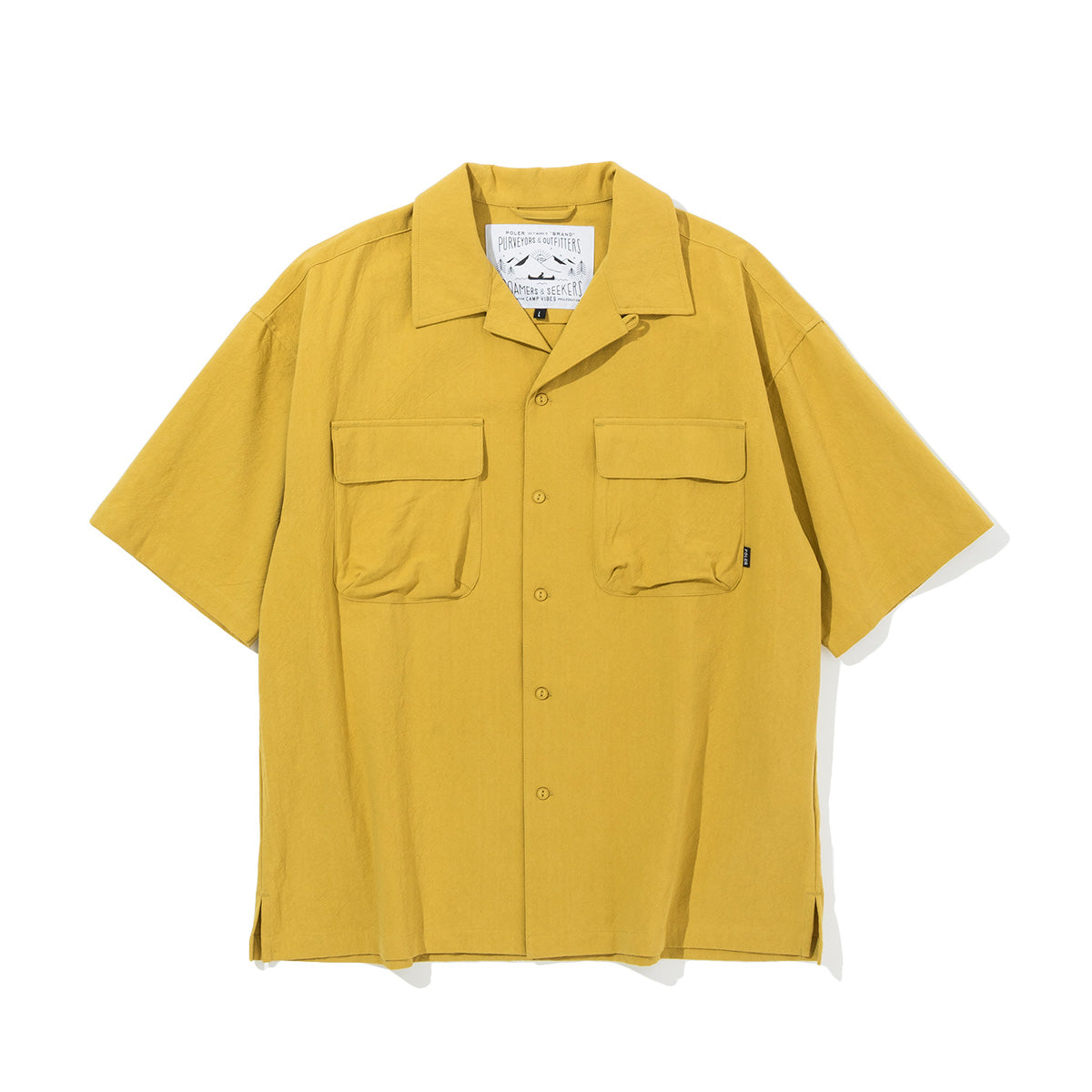 HEMP RELAX OPEN COLLAR SHIRT