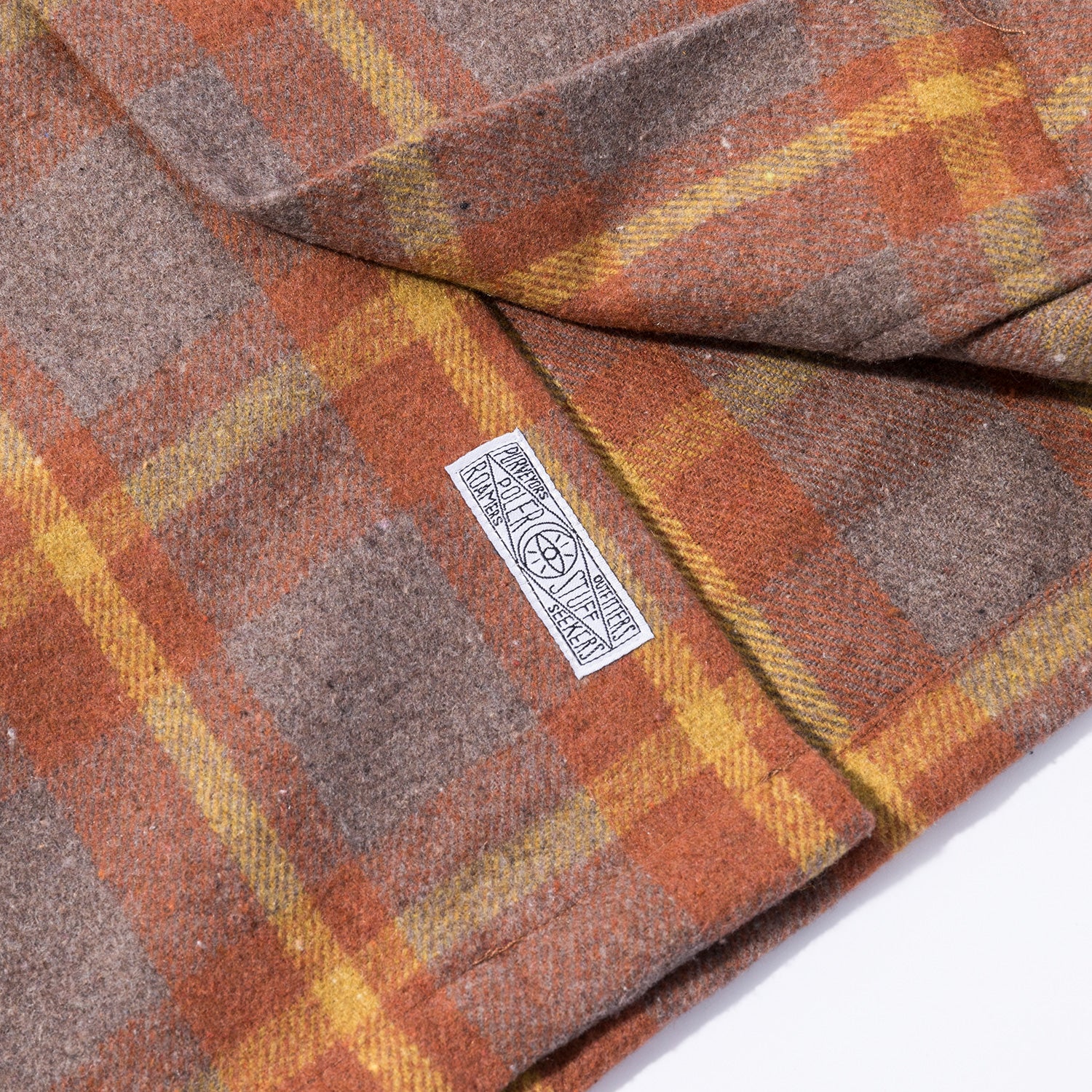 OPEN COLLAR FLANNEL WIDE SHIRT