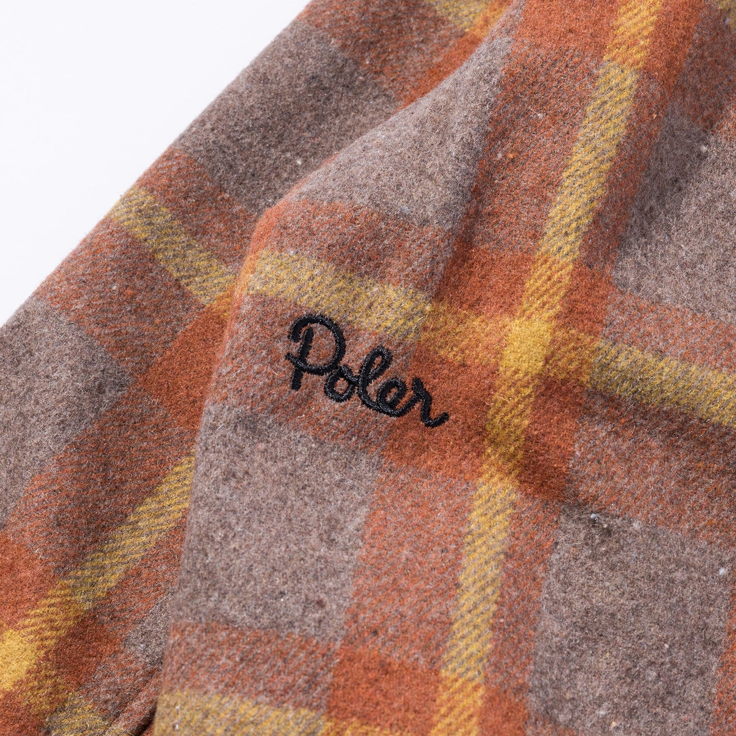 OPEN COLLAR FLANNEL WIDE SHIRT