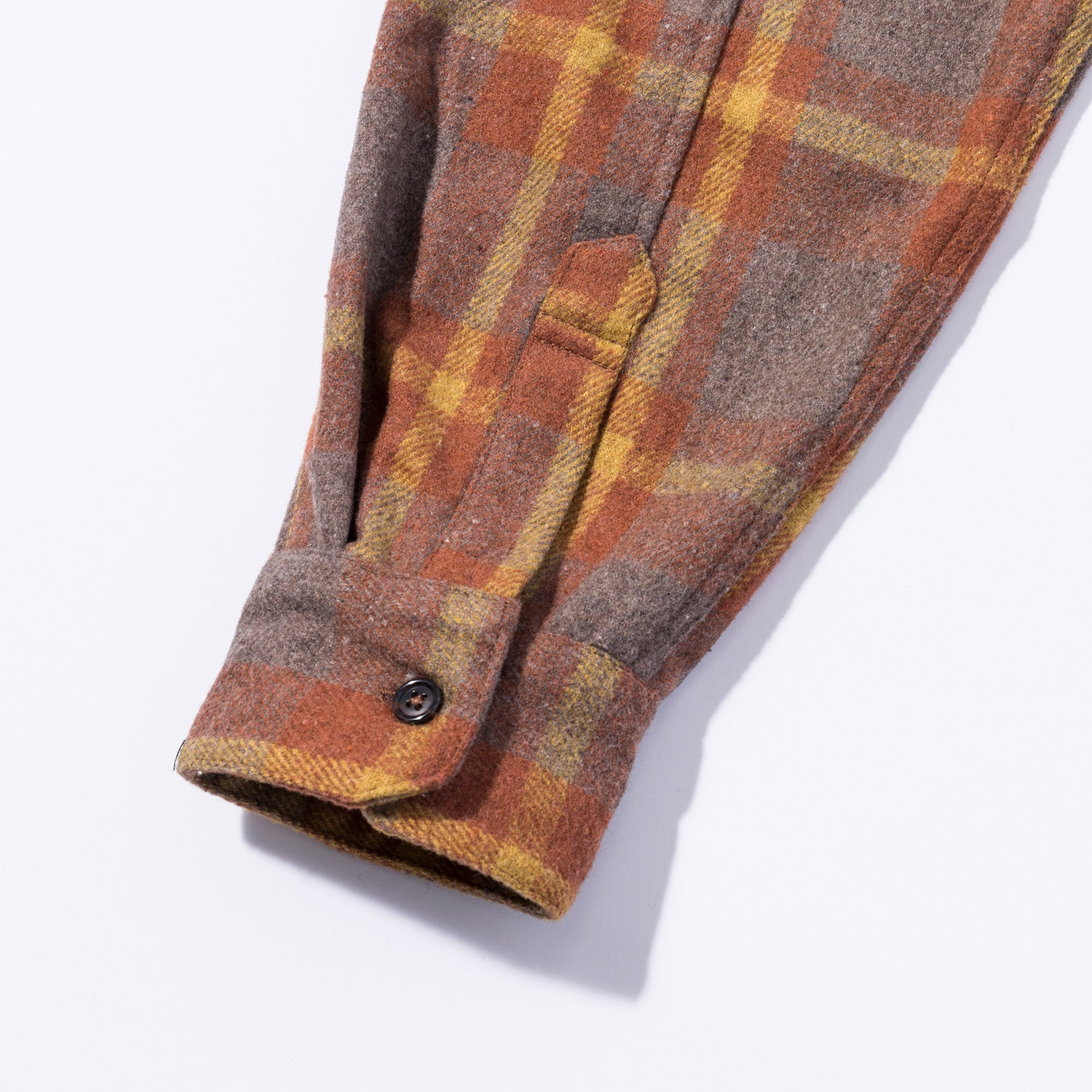 OPEN COLLAR FLANNEL WIDE SHIRT