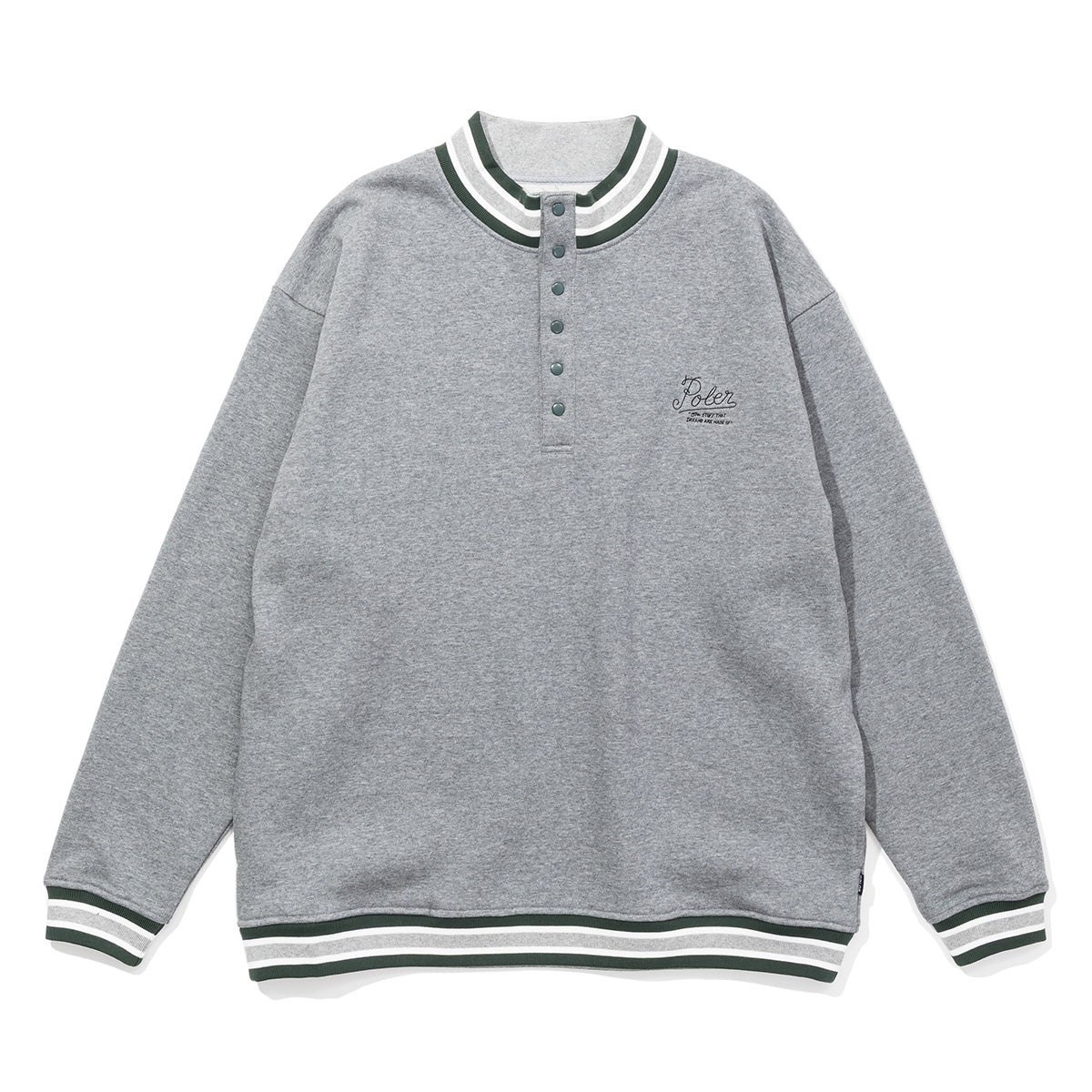 RIB SNAP SWEAT