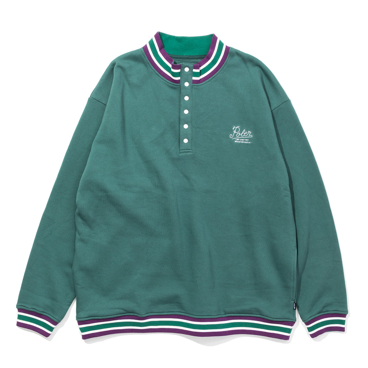 RIB SNAP SWEAT