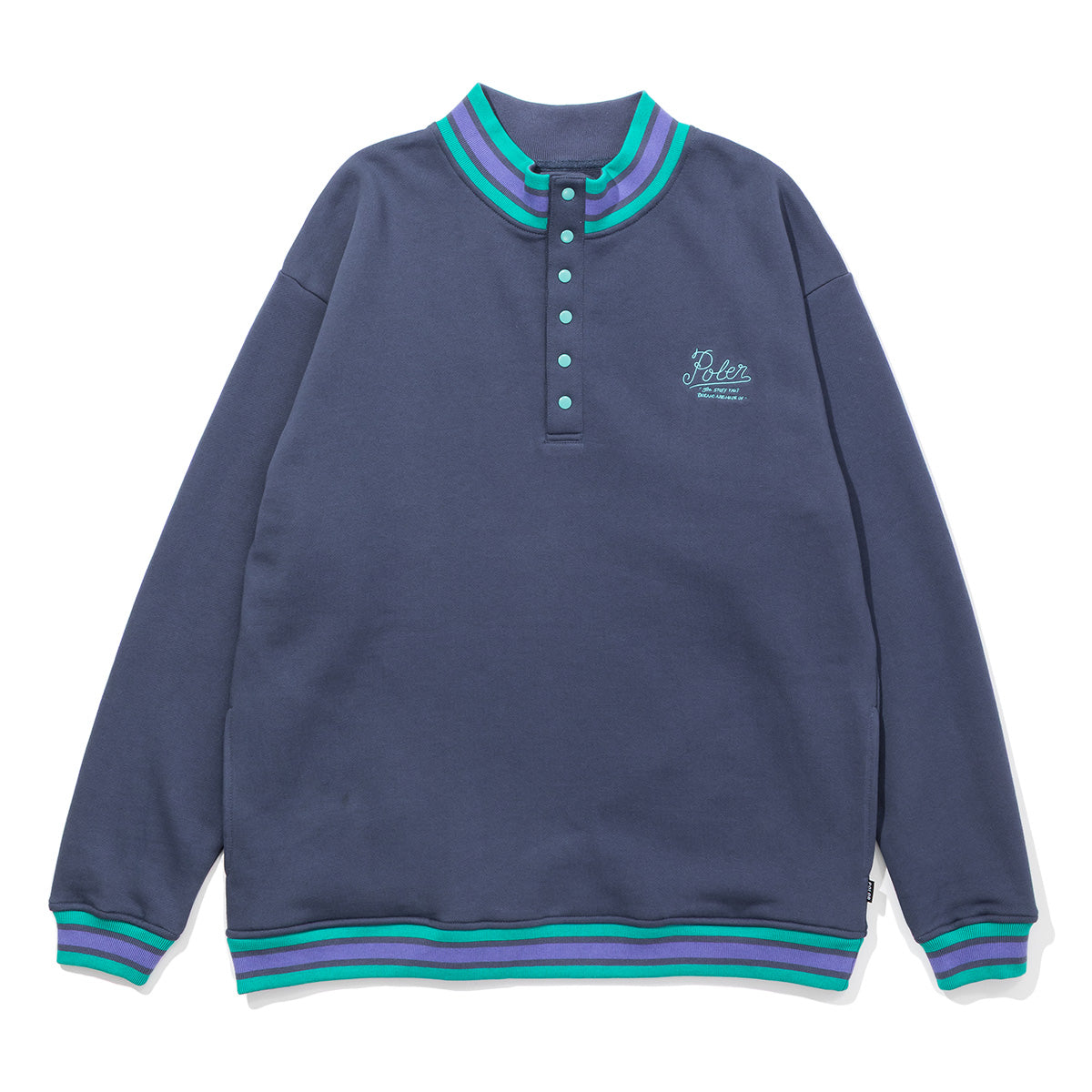 RIB SNAP SWEAT