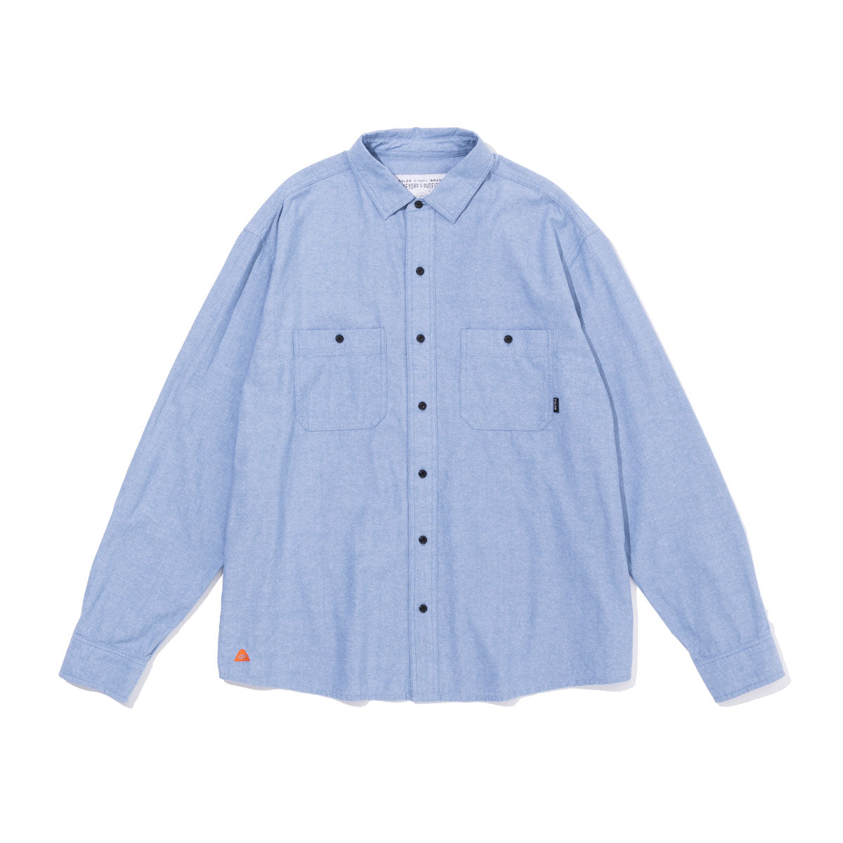 EMB CHAMBRAY L/S RELAX FIT SHIRT