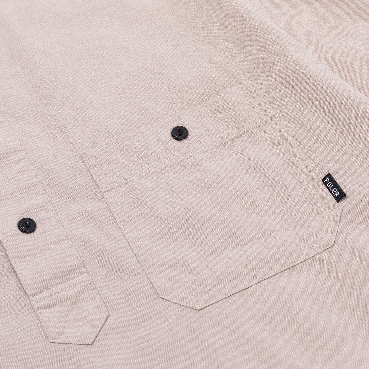 EMB CHAMBRAY S/S RELAX PULLOVER SHIRT