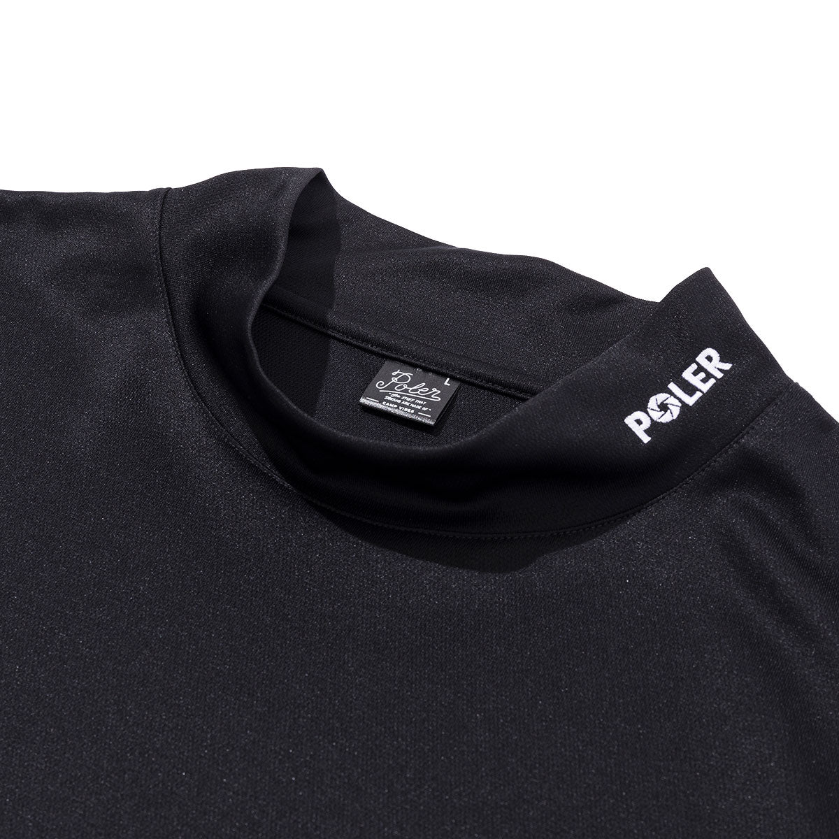 POLER MOCK NECK TEE EMB