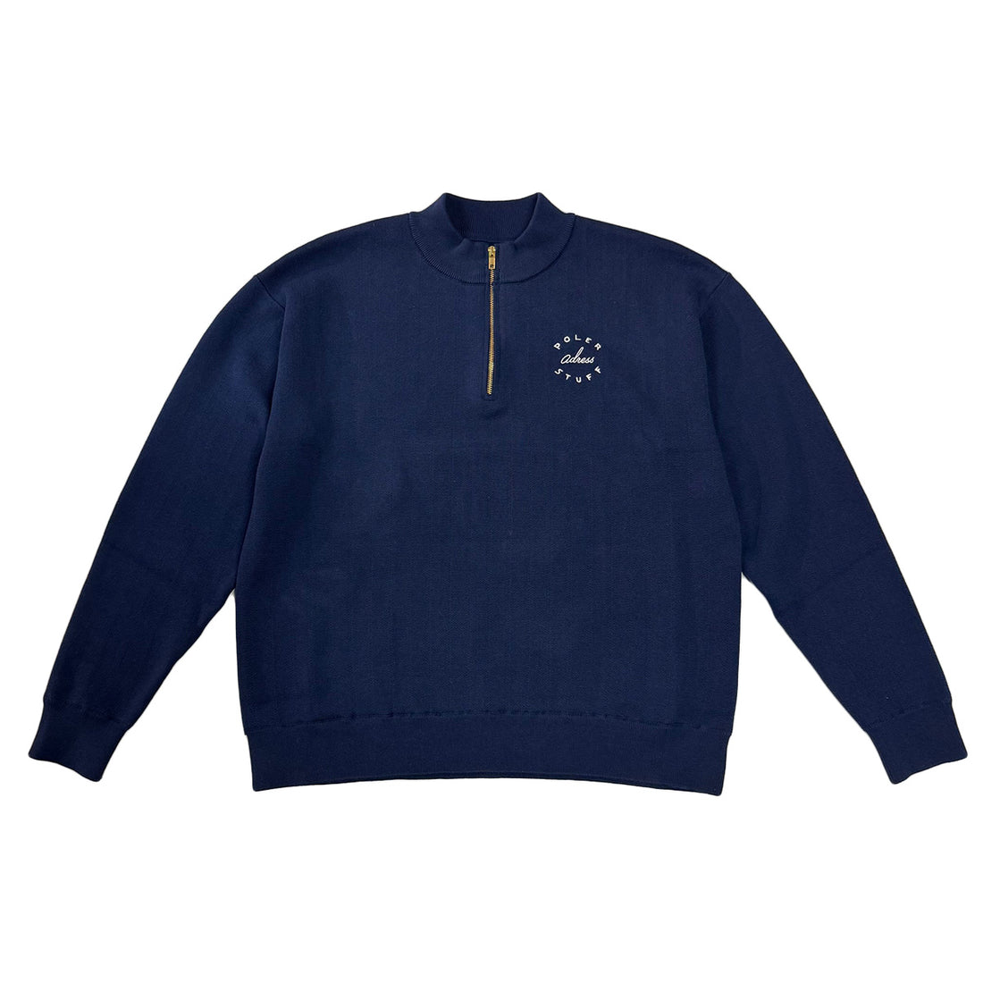 HALF ZIP MOCK NECK L/S