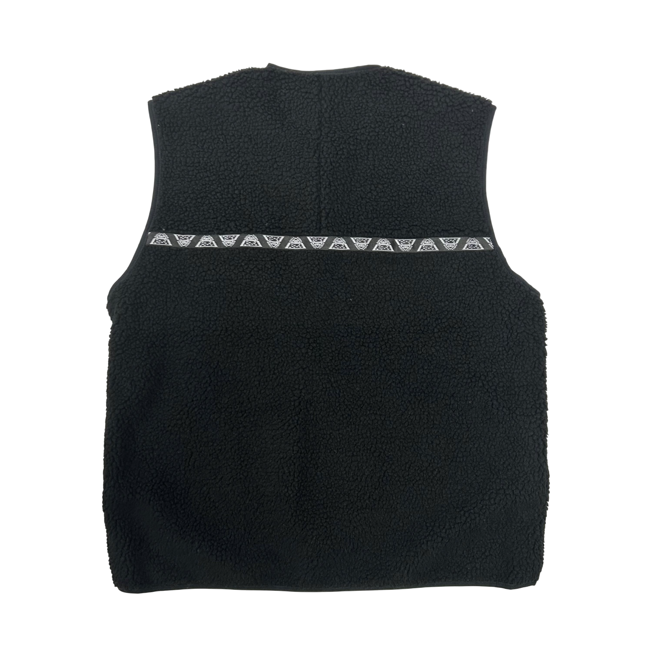 JACQUARD SHERPA NO COLLAR VEST