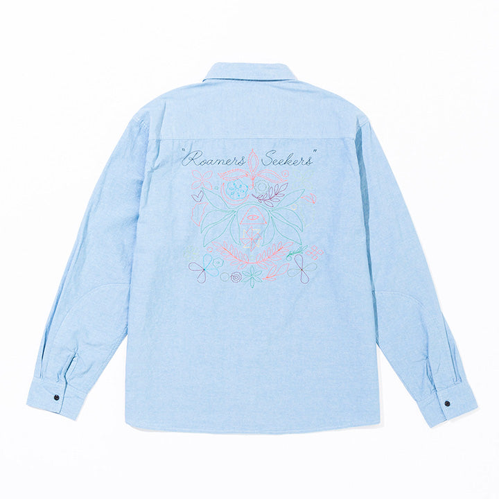 EMB CHAMBRAY L/S RELAX FIT SHIRT