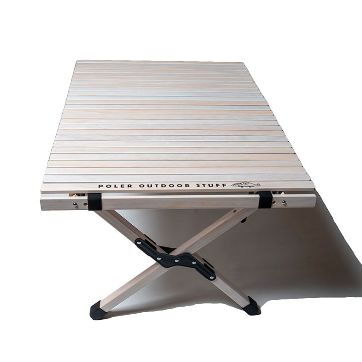 AJUSTABLE ROLLTOP WOOD TABLE