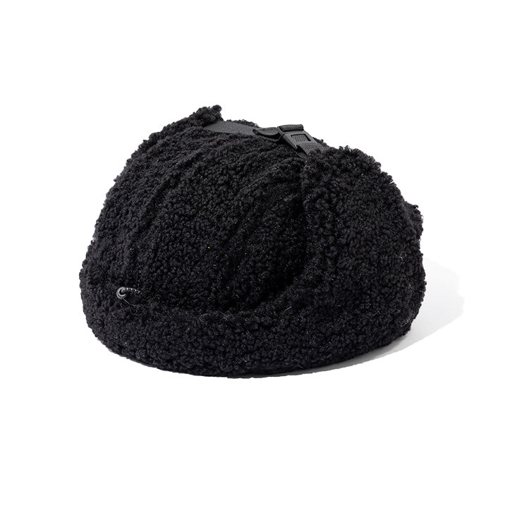 帽子 POLER ポーラー MILITARY FULL BOA visor CAP ミリタリー フルボア バイザーキャップ... フリーサイズ Black