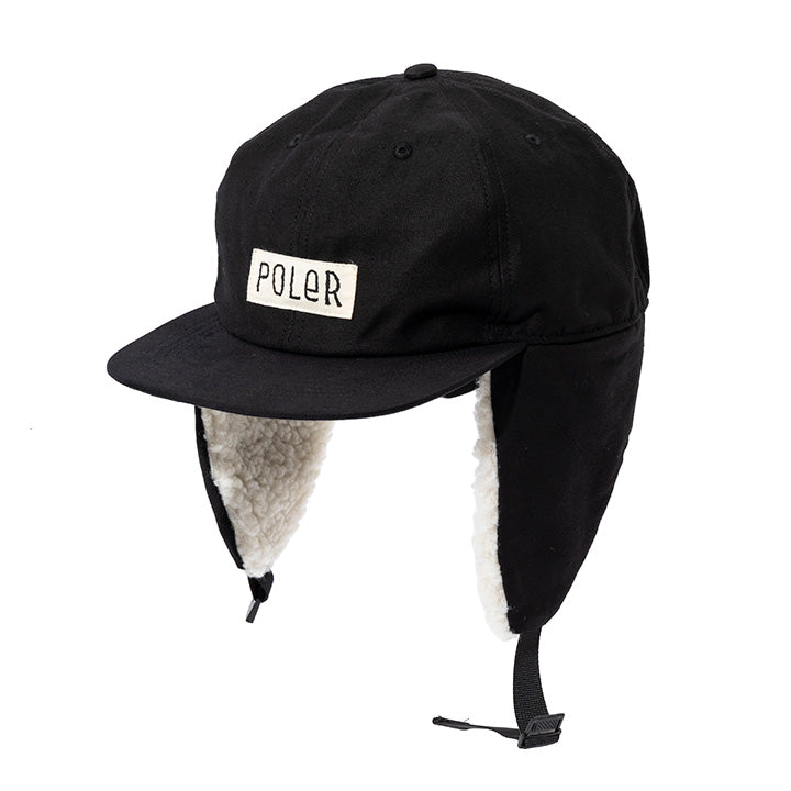 ポーラー Cotton BOA Flap CAP Black 233mcv0084 BLK