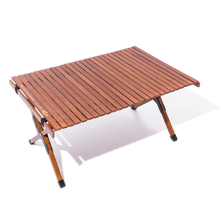 AJUSTABLE ROLLTOP WOOD TABLE