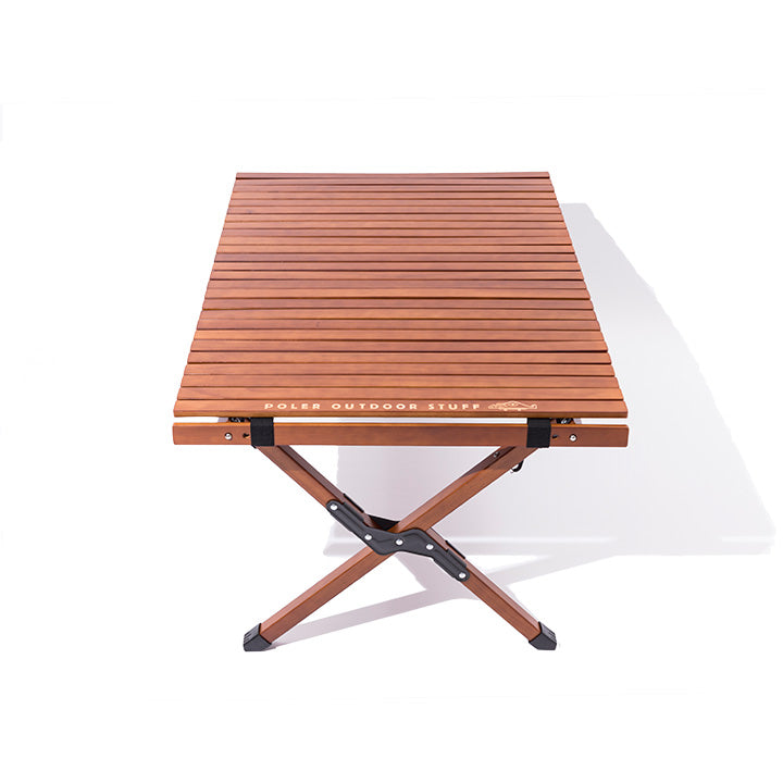AJUSTABLE ROLLTOP WOOD TABLE