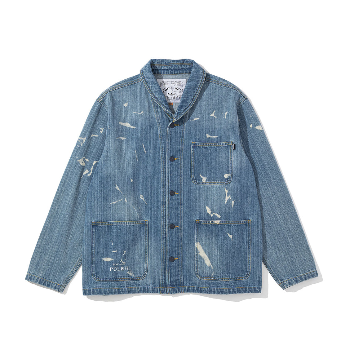 SHAWL COLLAR DENIM JACKET