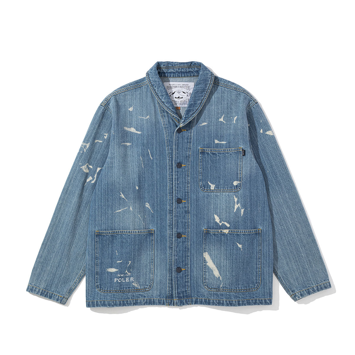 SHAWL COLLAR DENIM JACKET