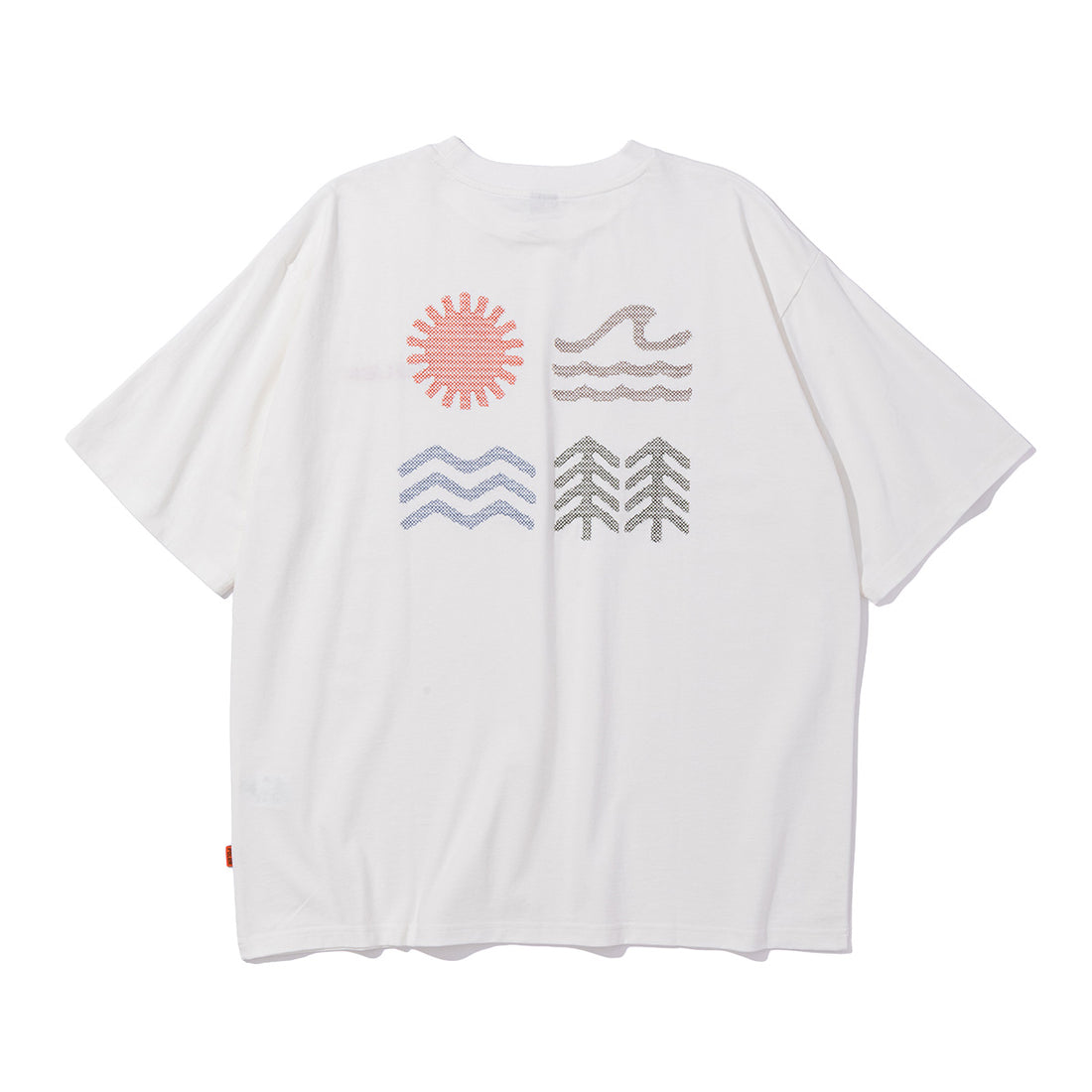 PRM CLOTH STITCH EMB TEE