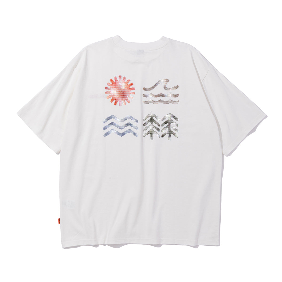 PRM CLOTH STITCH EMB TEE