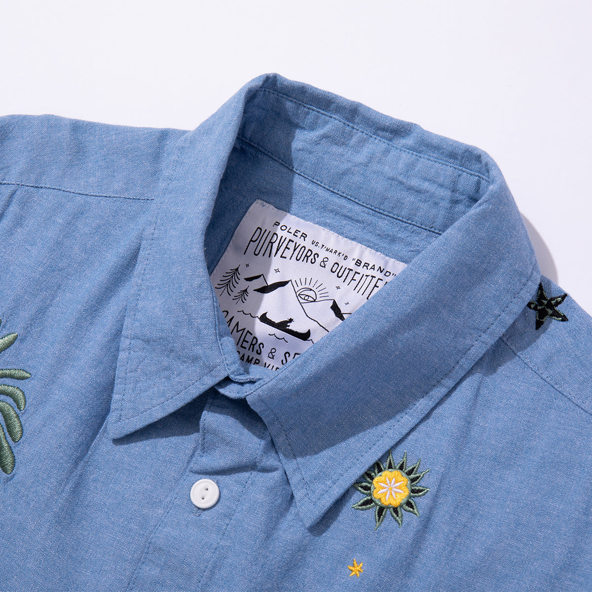 EMB POCKET CHAMBRAY L/S SHIRTS