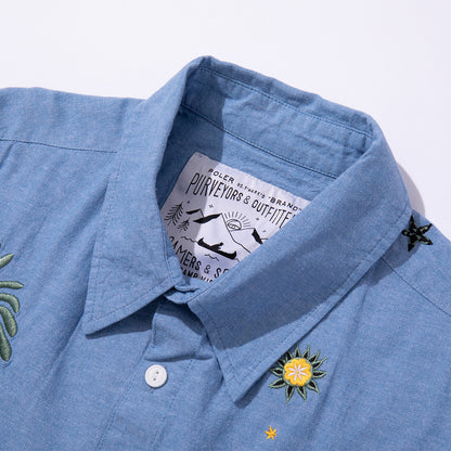 EMB POCKET CHAMBRAY L/S SHIRTS