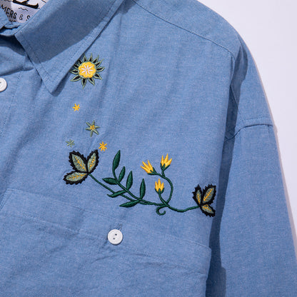 EMB POCKET CHAMBRAY L/S SHIRTS