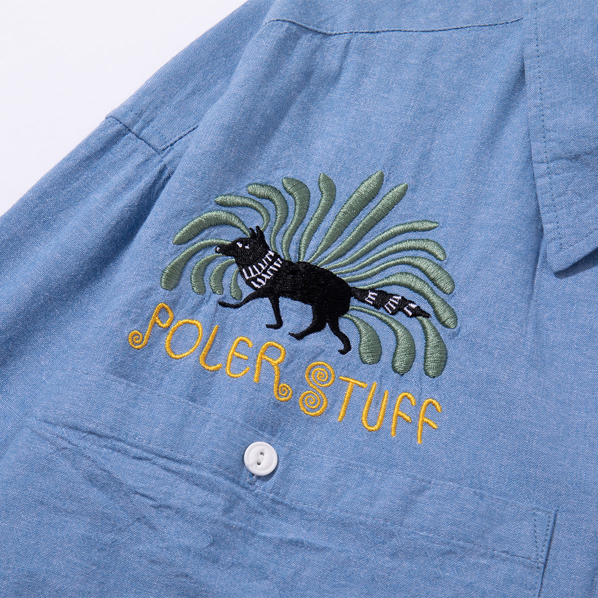 EMB POCKET CHAMBRAY L/S SHIRTS