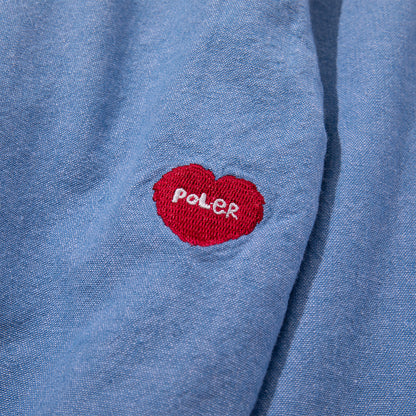 EMB POCKET CHAMBRAY L/S SHIRTS