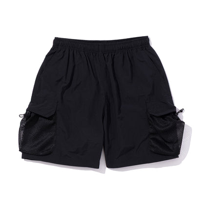 SHIRRING NYLON PARACHUTE SHORTS