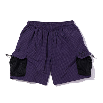 SHIRRING NYLON PARACHUTE SHORTS