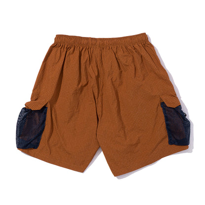 SHIRRING NYLON PARACHUTE SHORTS