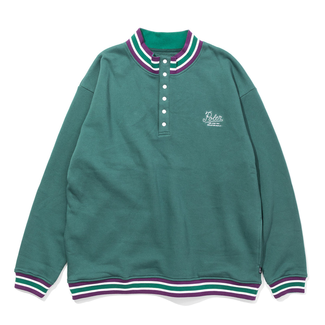 RIB SNAP SWEAT