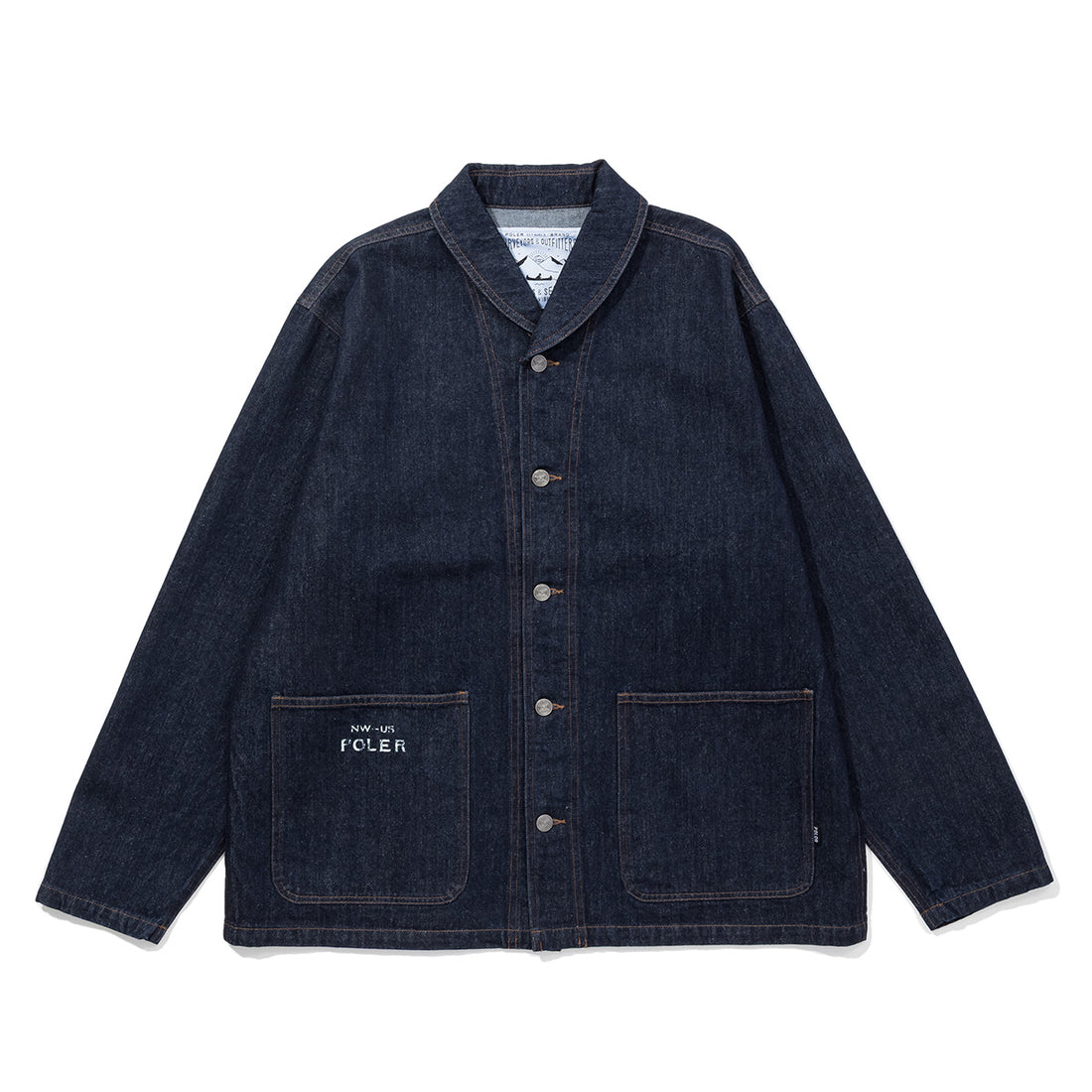 SHAWL COLLAR DENIM JACKET