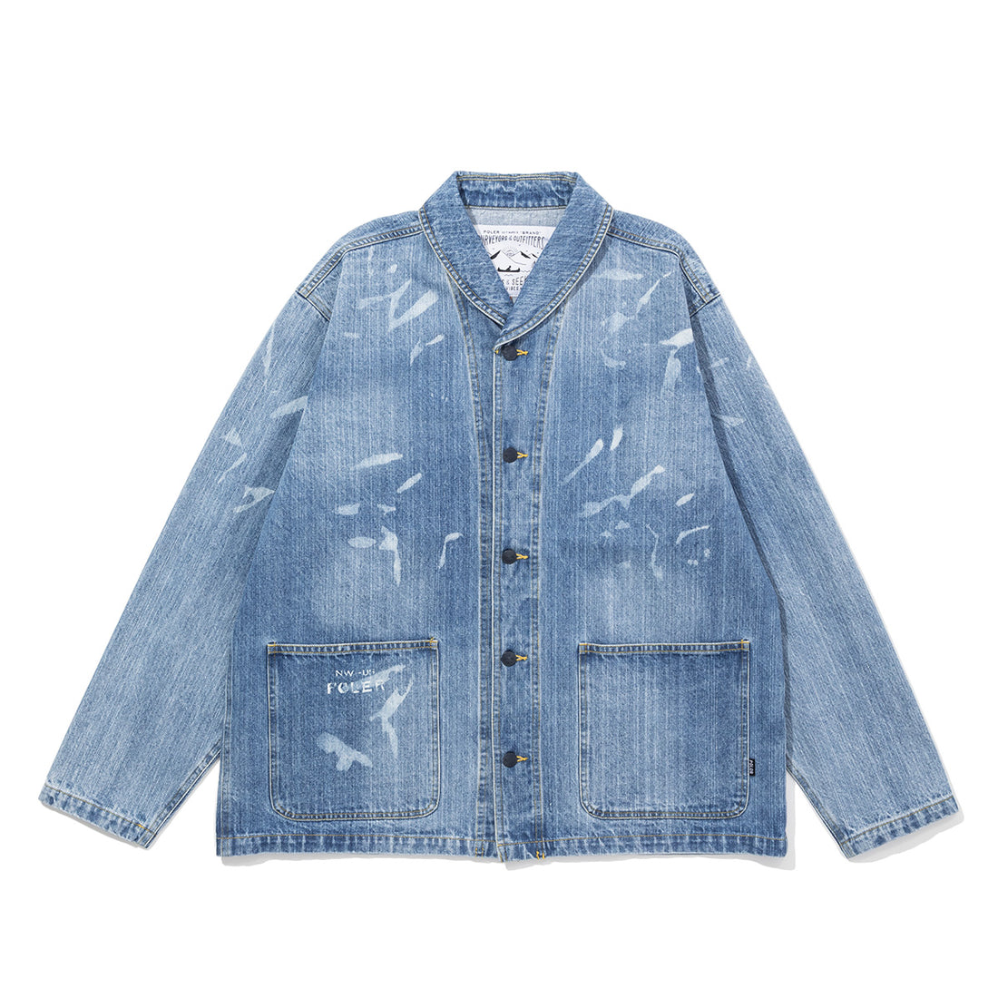 SHAWL COLLAR DENIM JACKET