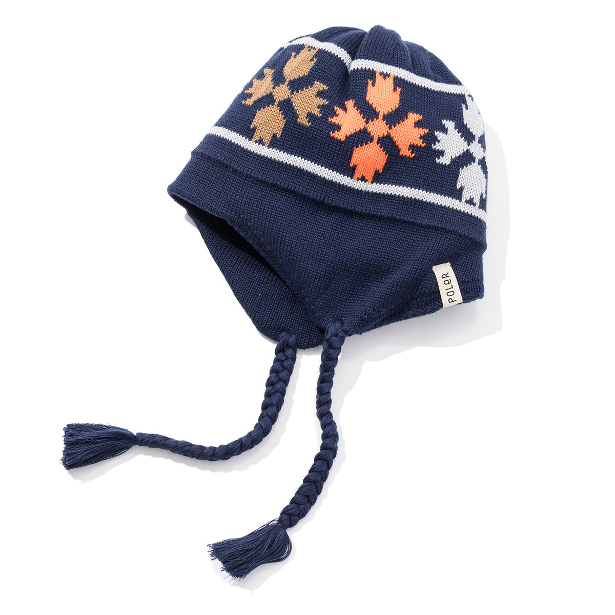PATOU ネイビー リブ編み ビーニー パトゥ PATOU 帽子 ニット帽 ビーニー ニットキャップ KNITTED RIB