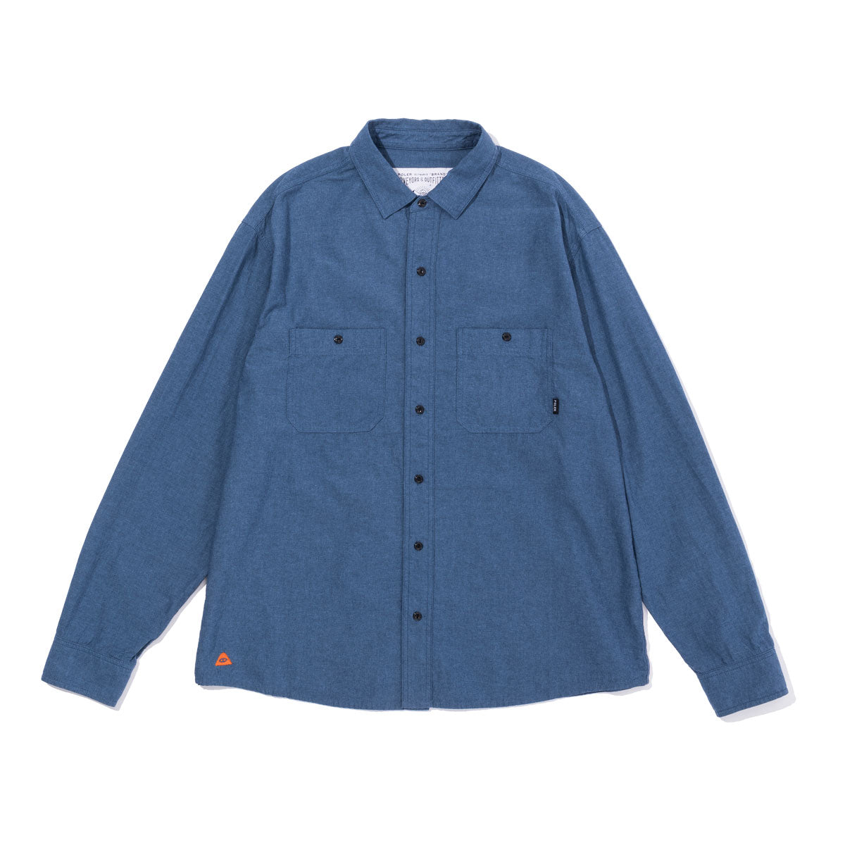 EMB CHAMBRAY L/S RELAX FIT SHIRT