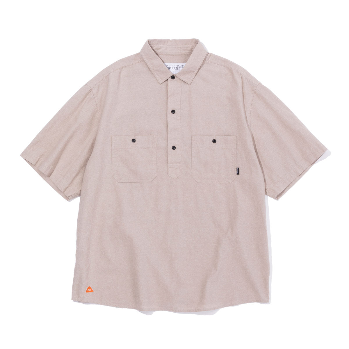 EMB CHAMBRAY S/S RELAX PULLOVER SHIRT