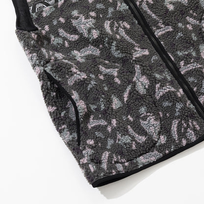 JACQUARD SHERPA NO COLLAR VEST