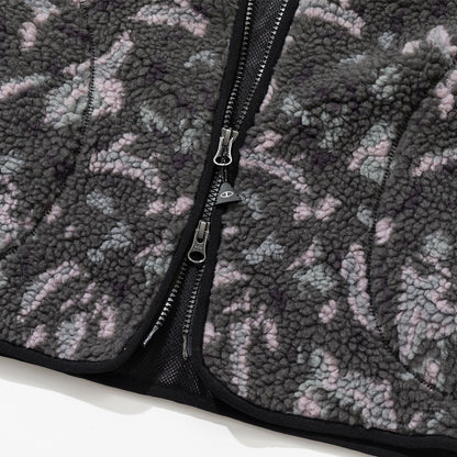 JACQUARD SHERPA NO COLLAR VEST