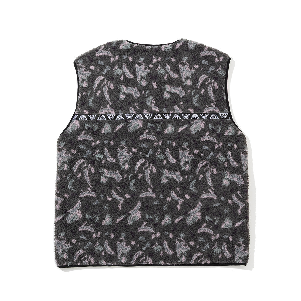 JACQUARD SHERPA NO COLLAR VEST