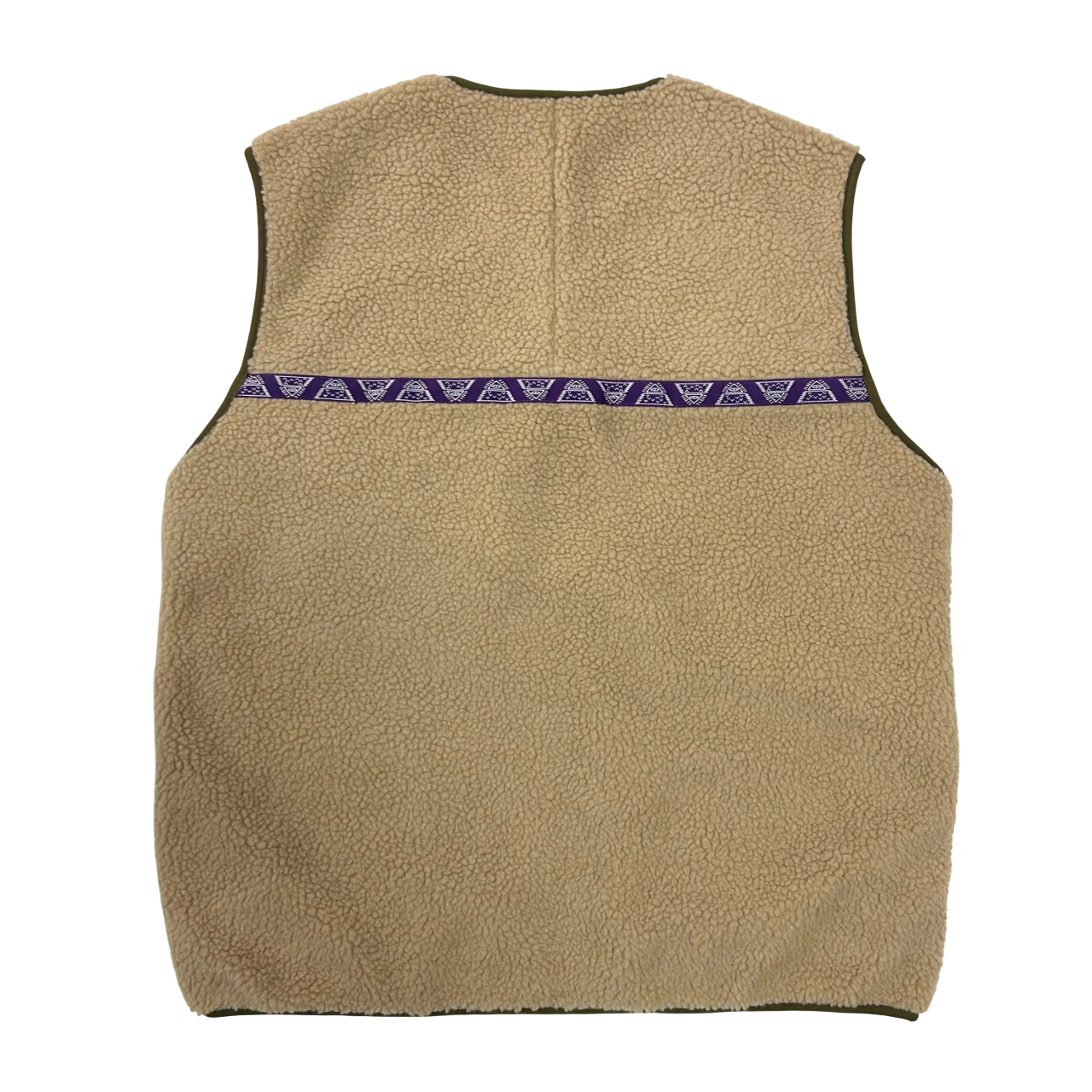 JACQUARD SHERPA NO COLLAR VEST