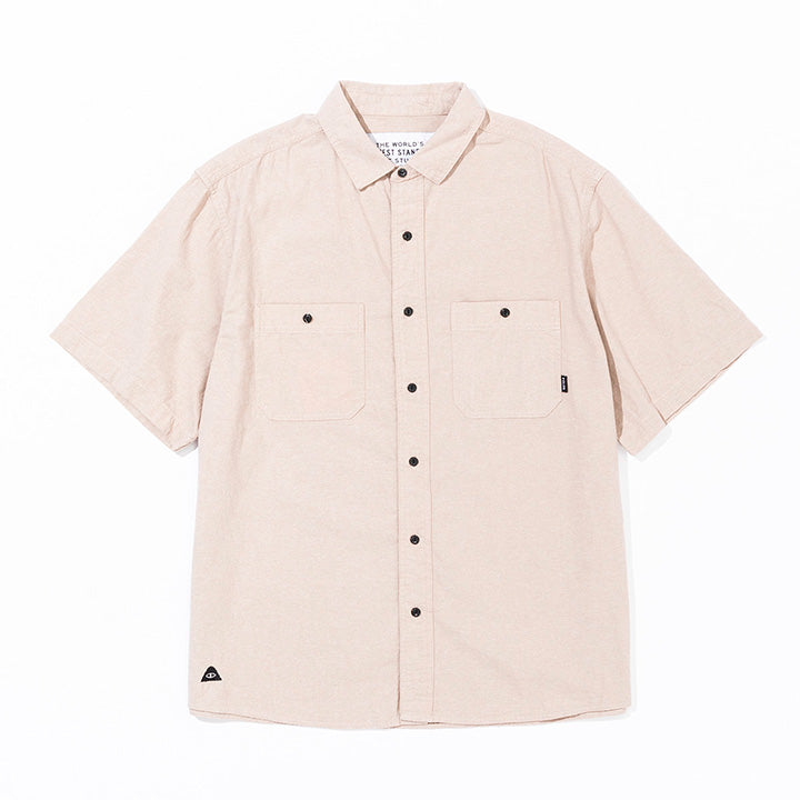 EMB CHAMBRAY S/S RELAX FIT SHIRT
